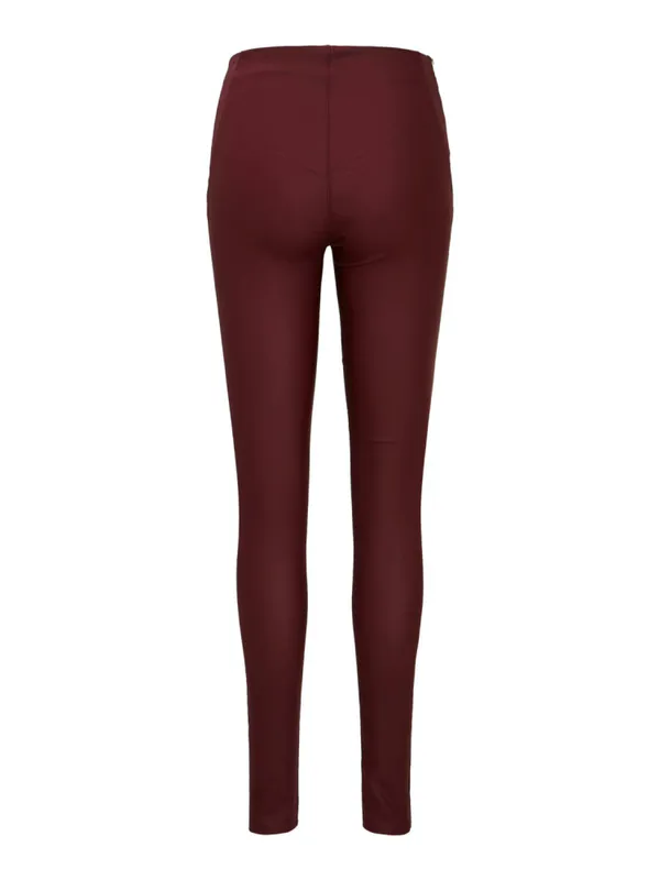 Belle Coated Leggings Burgunder