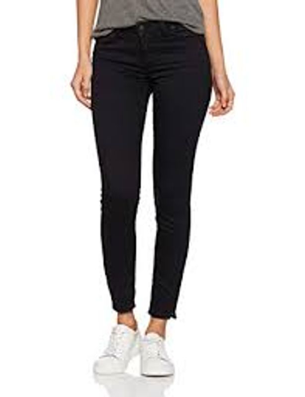 Lee Jeans Cropped m/glidelås Sort