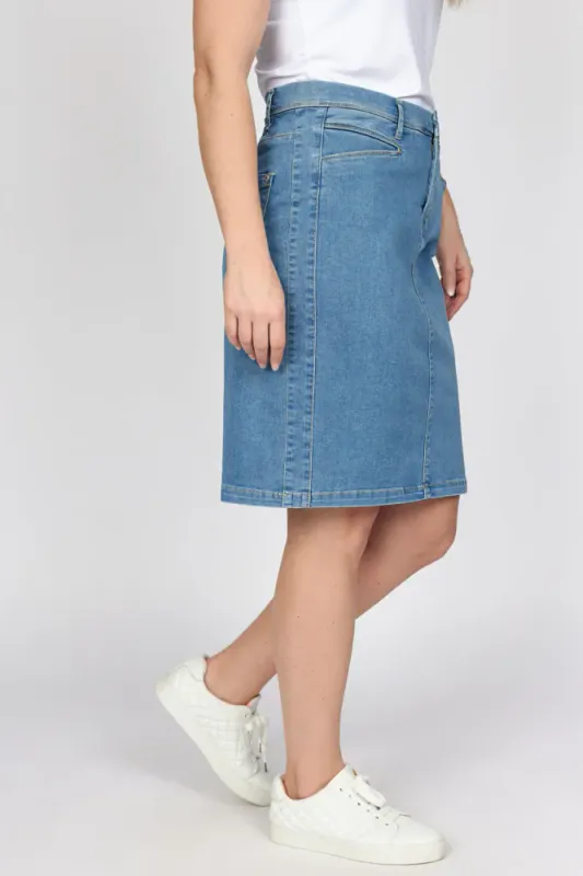 Banoko Denim Skjørt- lys Denim 