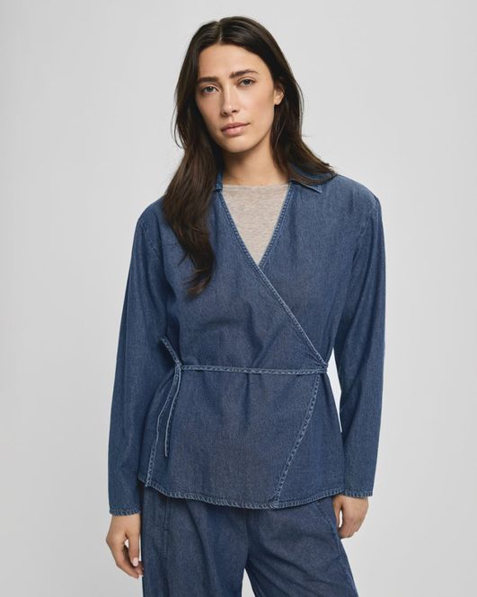 Hovedbilde MSCHAniela Wrap Top MID BLUE WASH