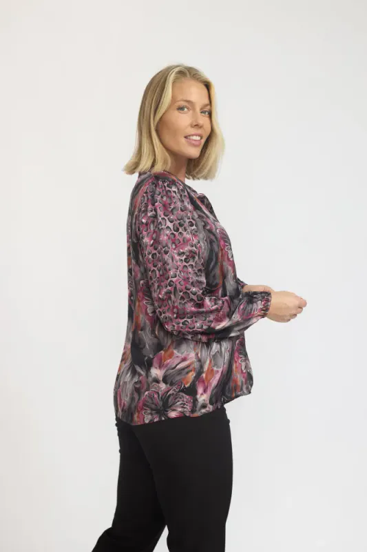 Seoul Bluse Rose Flower