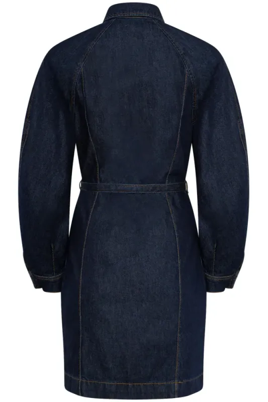 MSCHSana Lis Denim Skjorte Kjole Dark Blue Wash