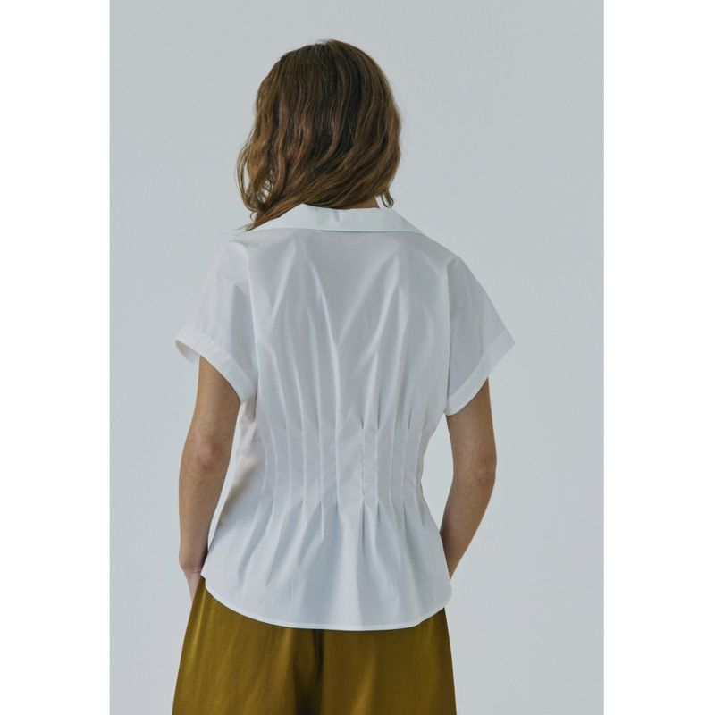  Betty pleat skjorte Offwhite