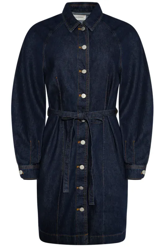 MSCHSana Lis Denim Skjorte Kjole Dark Blue Wash