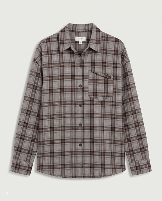 Hovedbilde LYRA LS Skjorte BROWN CHECK