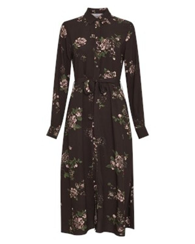 Irene Shirt Dress Misty Rose Flower